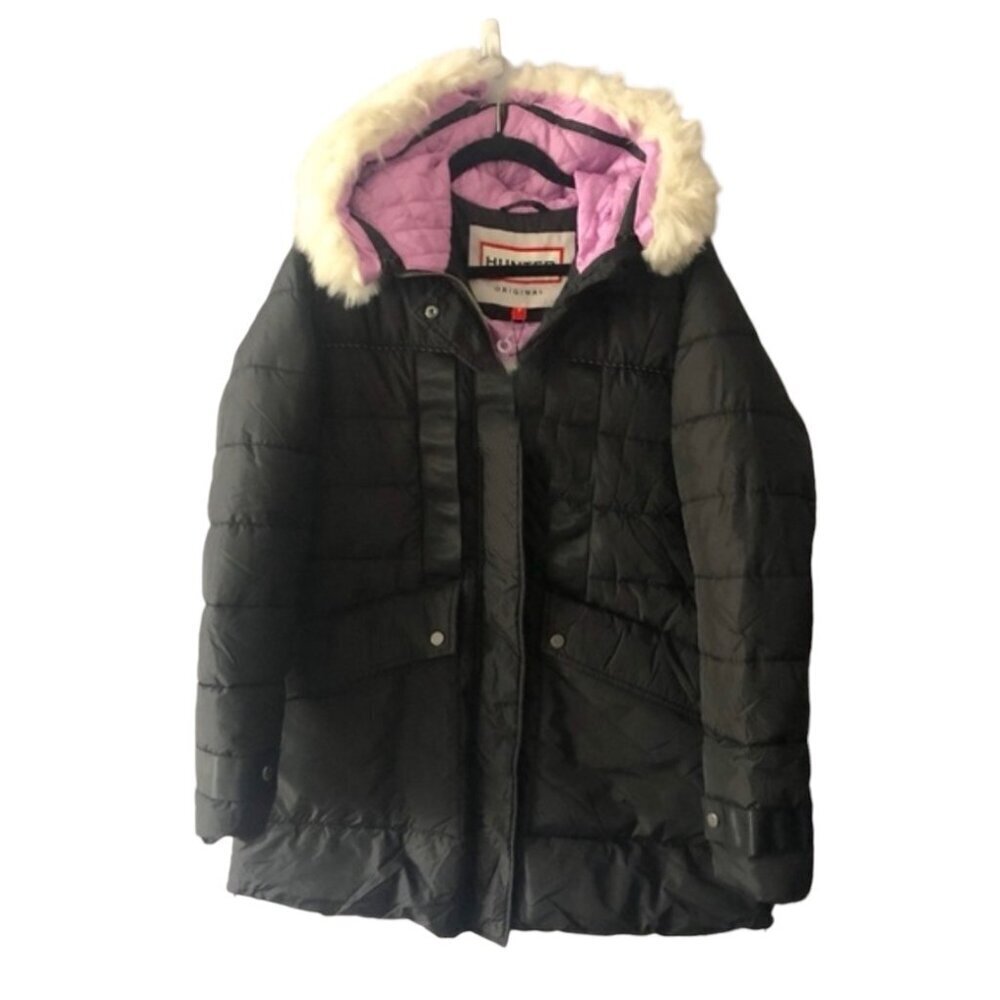 Hunter Original Astro Faux Fur Trim Parka size Small - Picture 4 of 12